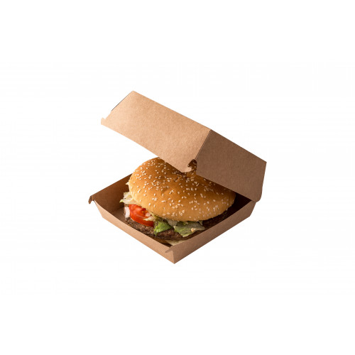 Упаковка для бургера Eco Burger L, 140x140x70 мм, крафт (50 шт/уп)