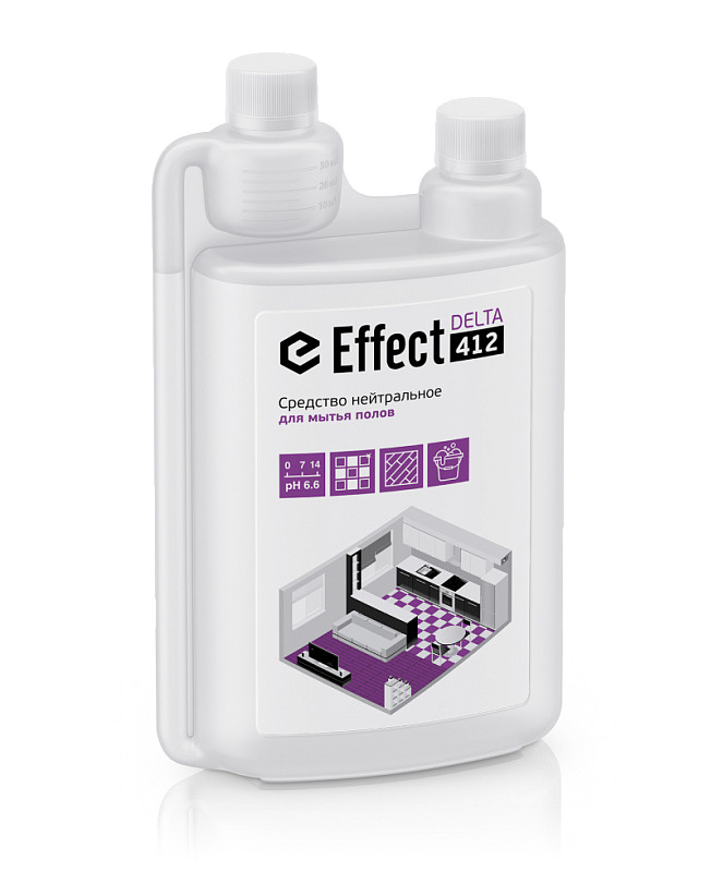 Средство нейтральное для мытья полов Effect Дельта 412, 1 л (26255, 6шт/уп)