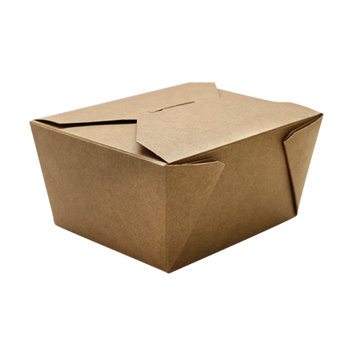 Контейнер картонный OSQ Eco Fold Box, 113х130х64 мм, 600 мл, крафт
